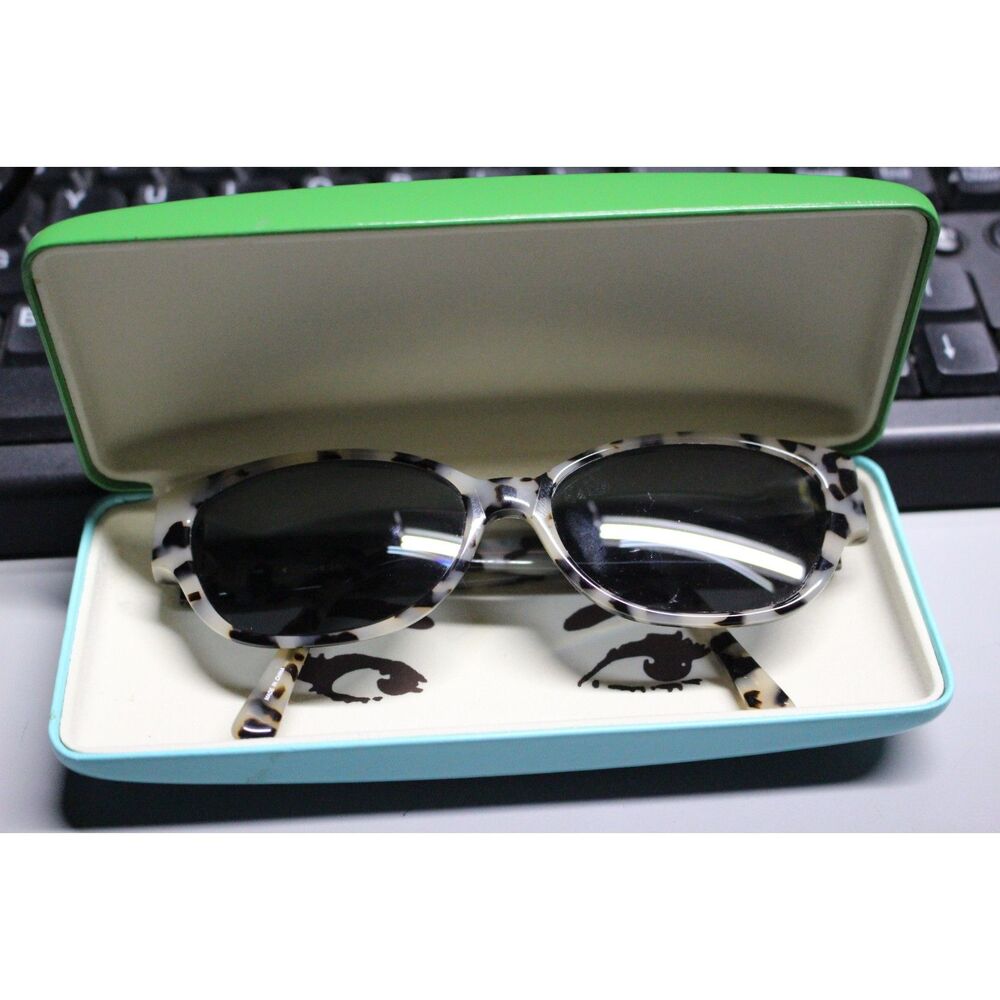 Kate Spade Eyeglasses HalleS OFE6 Y7 140 Ivory & Black Frame With Case Pre-Owned
